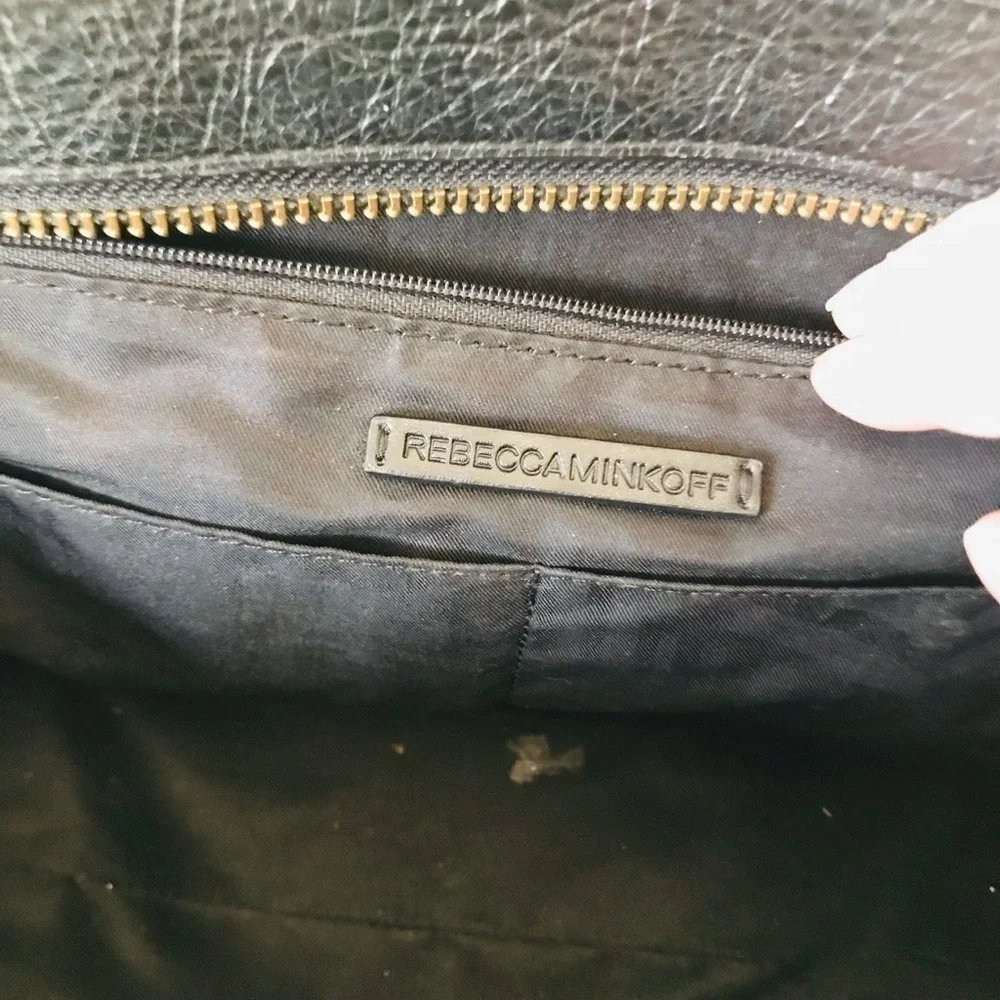 rebecca minkoff black leather jamie satchel /crossbody purse